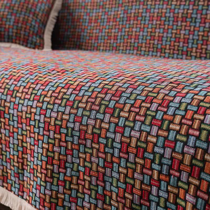 Colorful Geometric Knot Sofa Throw Blanket - image 5