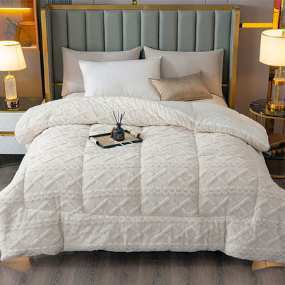 Luxury Diamond Embossed Sherpa Throw Blanket - image 7