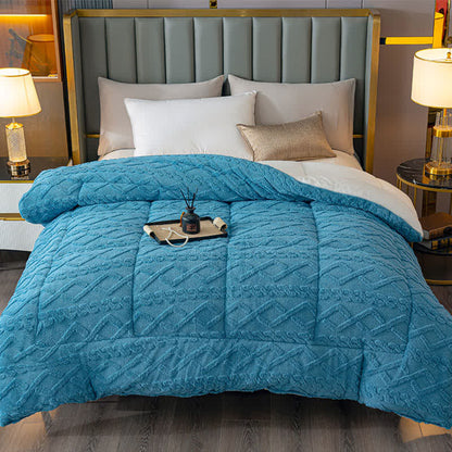 Luxury Diamond Embossed Sherpa Throw Blanket - image 5