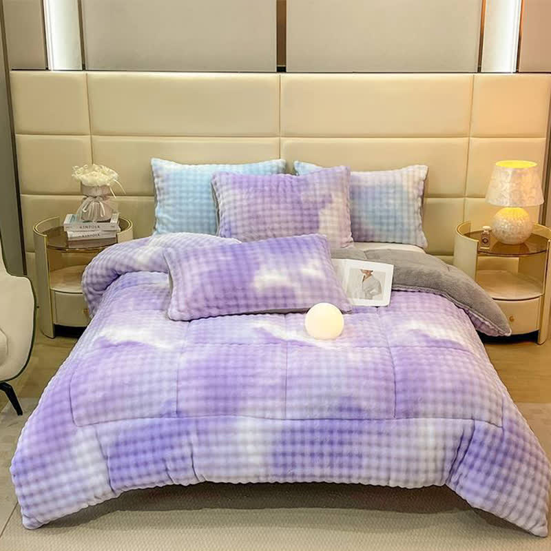 Fluffy Gradient Color Sherpa Warm Blankets - image 15