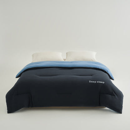 Deep Sleep Letter Printed Comforter - Dark Grey & Lake Blue - King - image 14