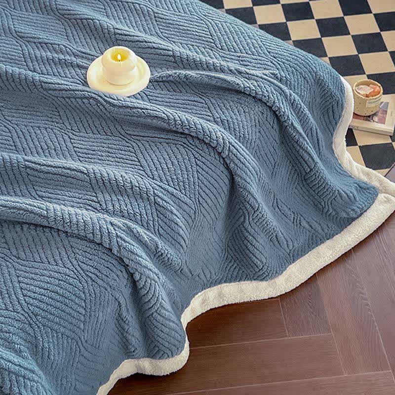 Reversible Warm Sherpa Throw Blanket - image 9