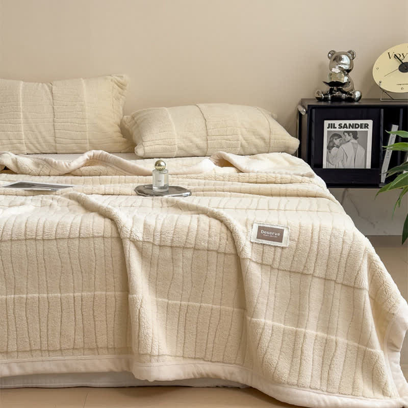 Luxe Striped Textured Warm Throw Blanket - image 15