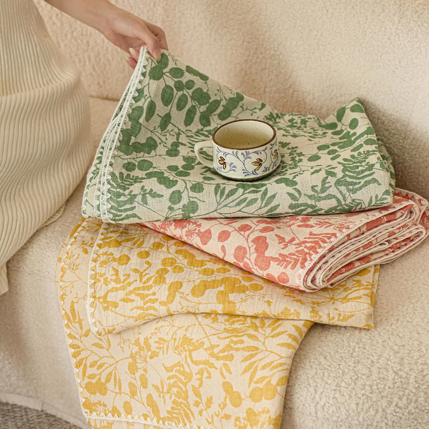 Soft Style Floral Cotton Gauze Quilt - image 1