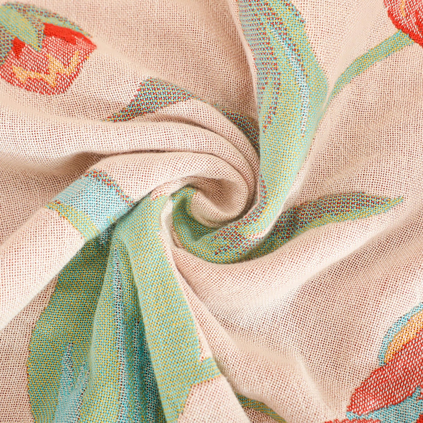 Orange Blossom Cotton Gauze Tassel Quilt - image 4