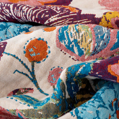 Colorful Luxurious Peony Cotton Tassel Quilt - image 4