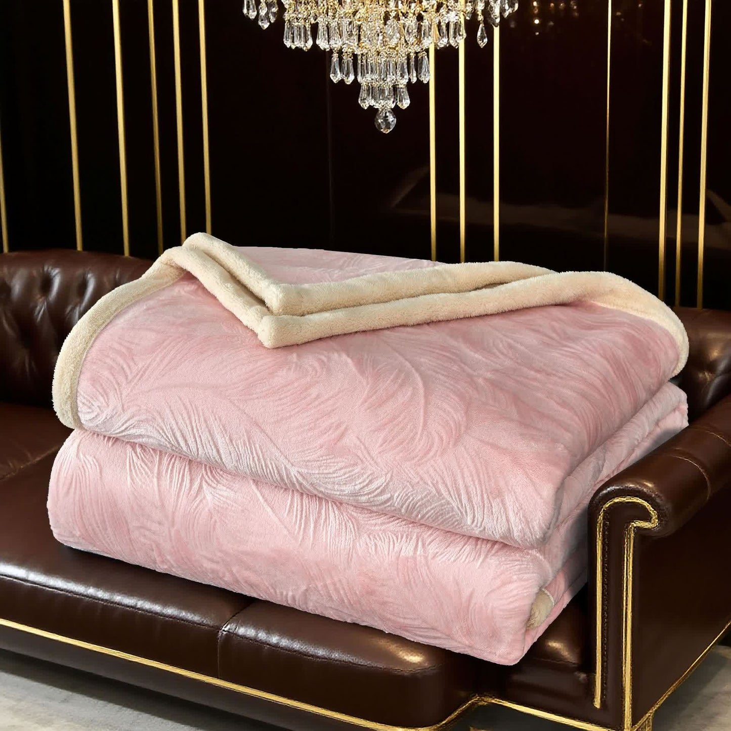 Leaf Textured Warm Throw Blanket - image 14