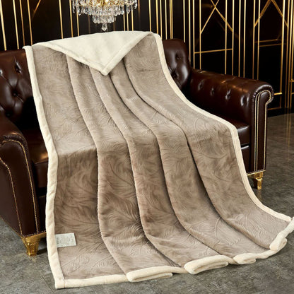 Leaf Textured Warm Throw Blanket - image 5