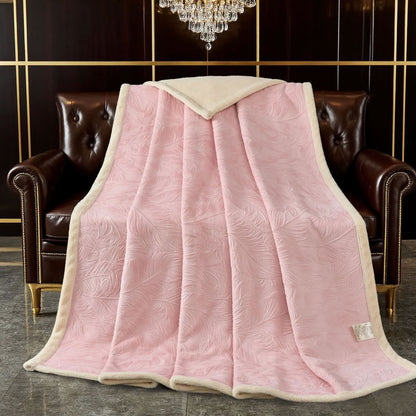 Leaf Textured Warm Throw Blanket - image 12