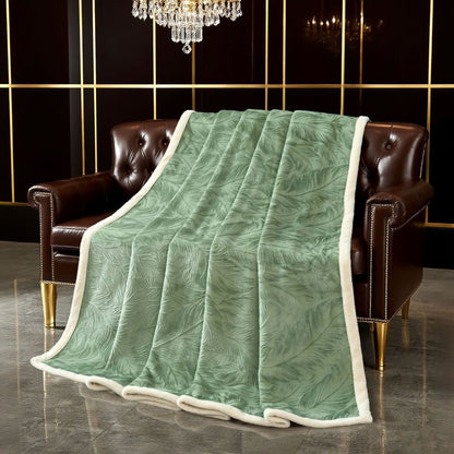 Leaf Textured Warm Throw Blanket - image 20