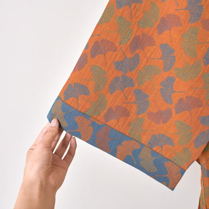 Ginkgo Biloba Cotton Gauze Japanese Robe - image 7