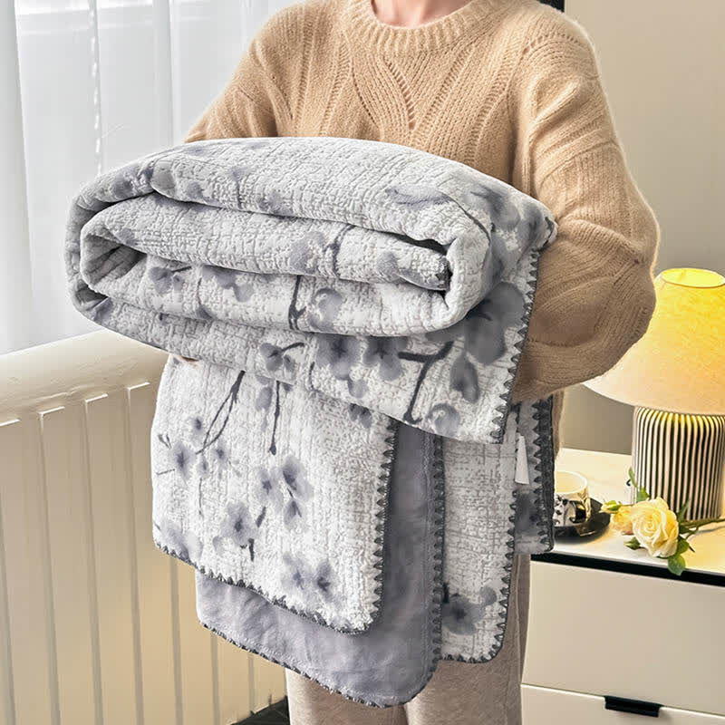 Plum Blossom Jacquard Throw Blanket - image 6