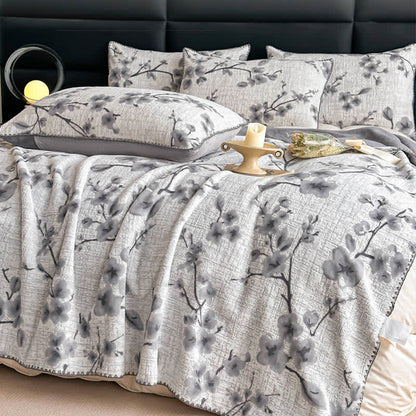 Plum Blossom Jacquard Throw Blanket - image 2