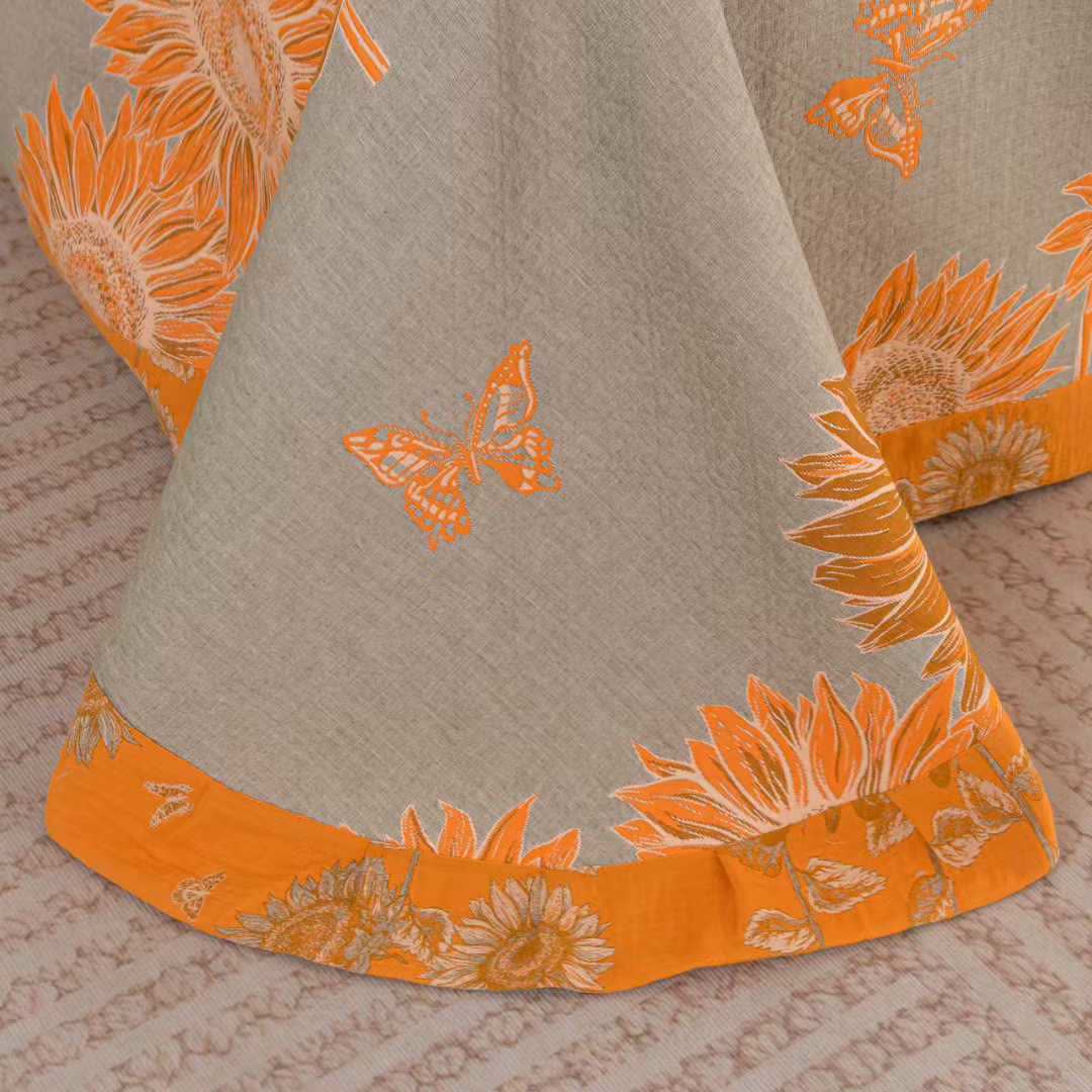 Sunflower Butterfly Cotton Gauze Bedding Set(4PCS) - image 8
