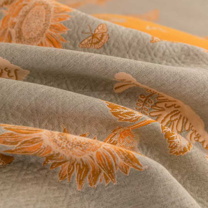 Sunflower Butterfly Cotton Gauze Bedding Set(4PCS) - image 6