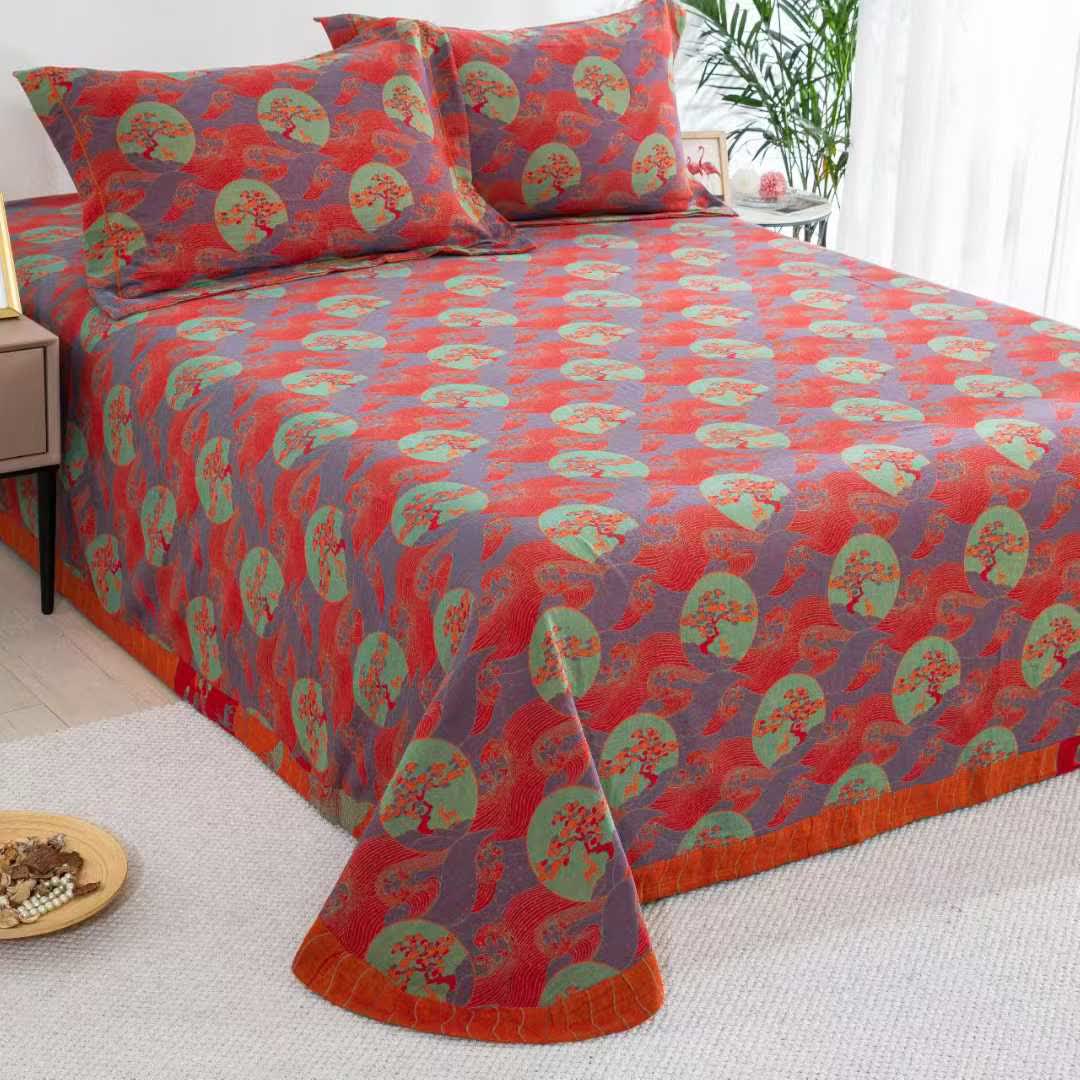 Oriental Sea Moon Cotton Bedding Set(4pcs) - image 2