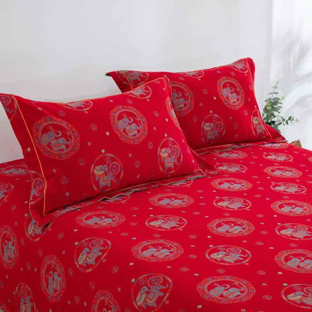 Thai Elephant Cotton Gauze Bedding Set(4pcs) - image 3