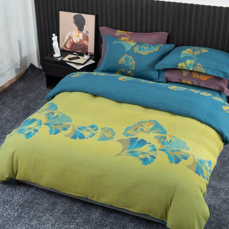 Ginkgo-inspired Cotton Gauze Bedding Set(4pcs) - image 1