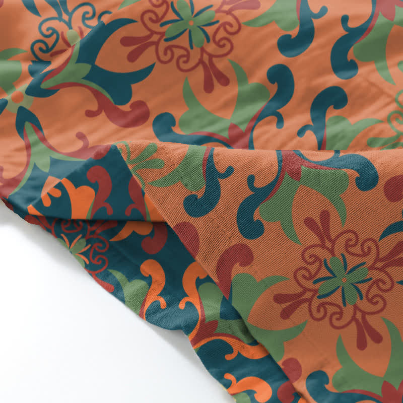 Geometric Pattern Cotton Kimono Loungewear Set - image 7