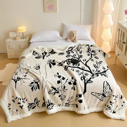 Tree Butterfly Jacquard Throw Blanket - Blanket - Queen - image 0