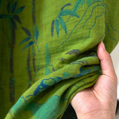 Two-Tone Bamboo Cotton Gauze Kimono Robe - image 12