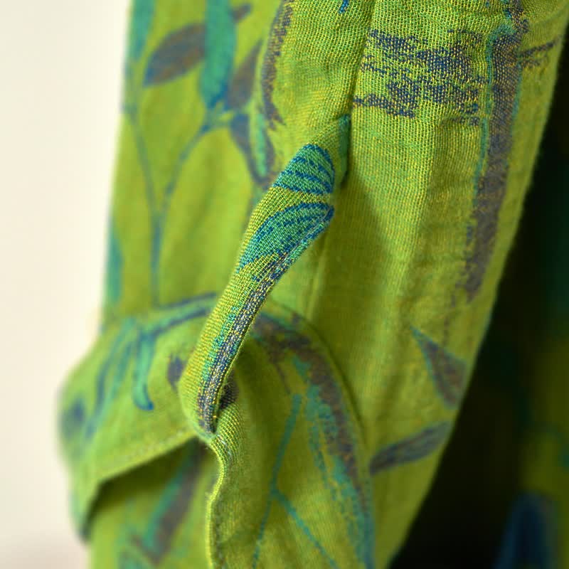 Two-Tone Bamboo Cotton Gauze Kimono Robe - image 13