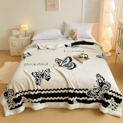 Butterfly Jacquard Warm Throw Blanket - Blanket - Queen - image 0