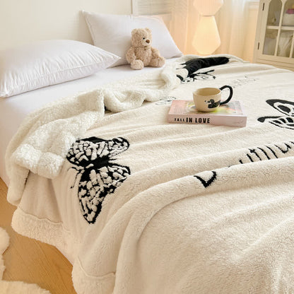 Butterfly Jacquard Warm Throw Blanket - image 6