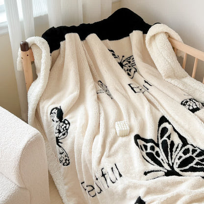 Butterfly Jacquard Warm Throw Blanket - image 13