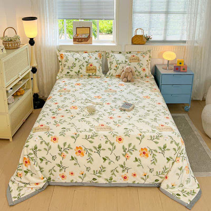 Yellow Floral Leaf Warm Throw Blanket - image 2