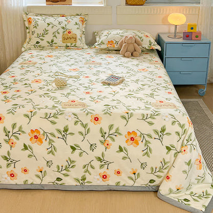 Yellow Floral Leaf Warm Throw Blanket - image 3