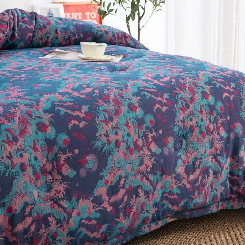 Artistic Butterfly Cotton Gauze Jacquard Quilt - image 2