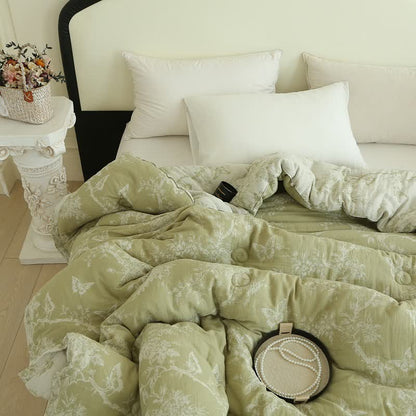 Branch Butterfly Cotton Gauze Jacquard Quilt - image 5