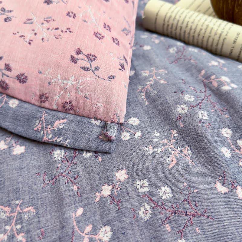 Branch Floral Cotton Gauze Jacquard Quilt - image 1