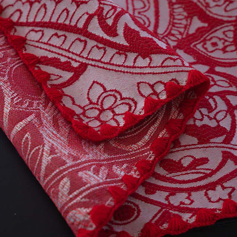 Ethnic Style Paisley Pattern Jacquard Tablecloth - image 9