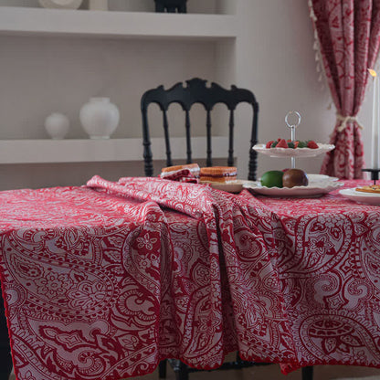 Ethnic Style Paisley Pattern Jacquard Tablecloth - image 5