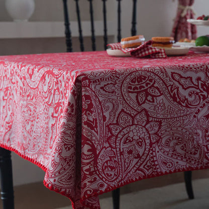 Ethnic Style Paisley Pattern Jacquard Tablecloth - image 7