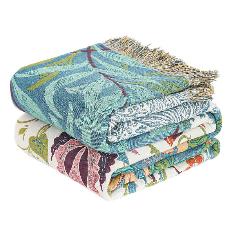 Floral Patchwork Natural Cotton Gauze Quilt - image 3