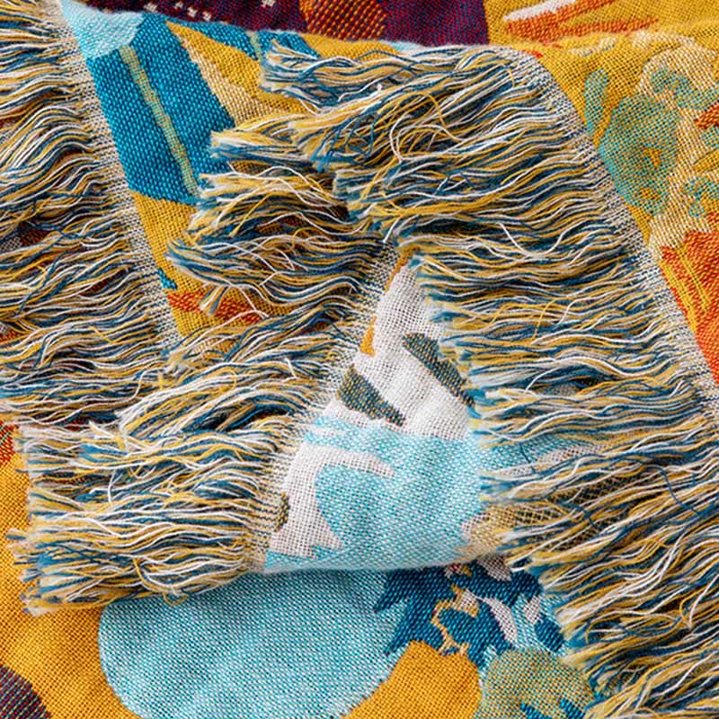 Floral Patchwork Natural Cotton Gauze Quilt - image 5