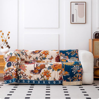 Luxury Floral Butterfly Natural Cotton Quilt - image 2