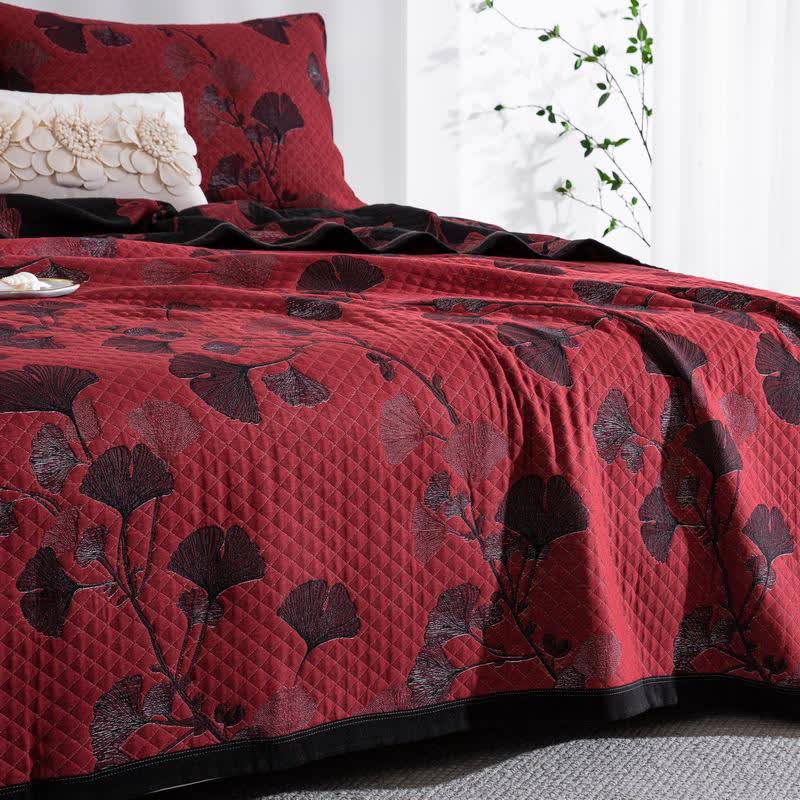 Ginkgo Leaf Organic Cotton Reversible Quilt - image 3