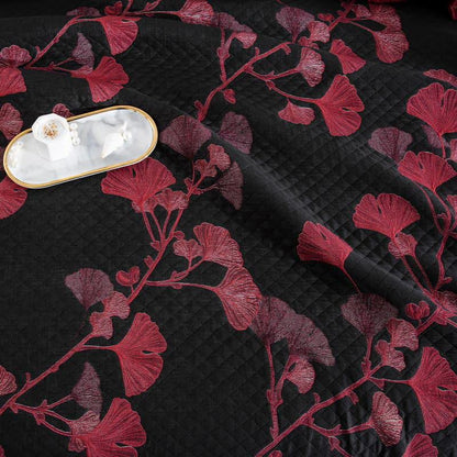 Ginkgo Leaf Natural Cotton Reversible Quilt - image 14