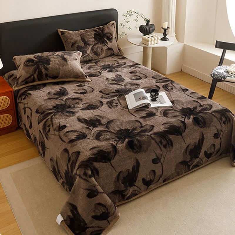 Ink Floral Warm Throw Blanket - image 2