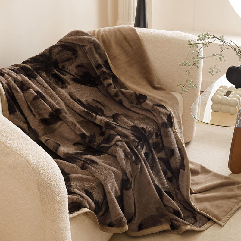 Ink Floral Warm Throw Blanket - image 7