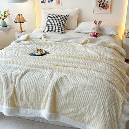 Leaf Textured Sherpa Throw Blanket - image 2