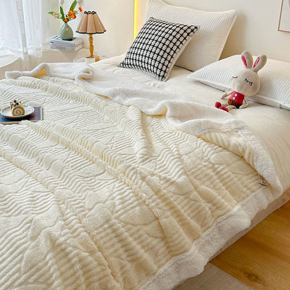 Leaf Textured Sherpa Throw Blanket - image 4