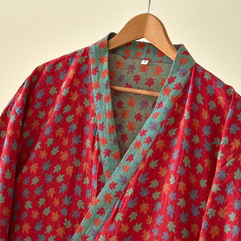 Maple Leaf Organic Cotton Kimono Robe - image 6
