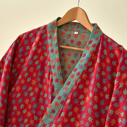Maple Leaf Organic Cotton Kimono Robe - image 6