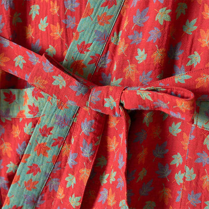 Maple Leaf Organic Cotton Kimono Robe - image 7