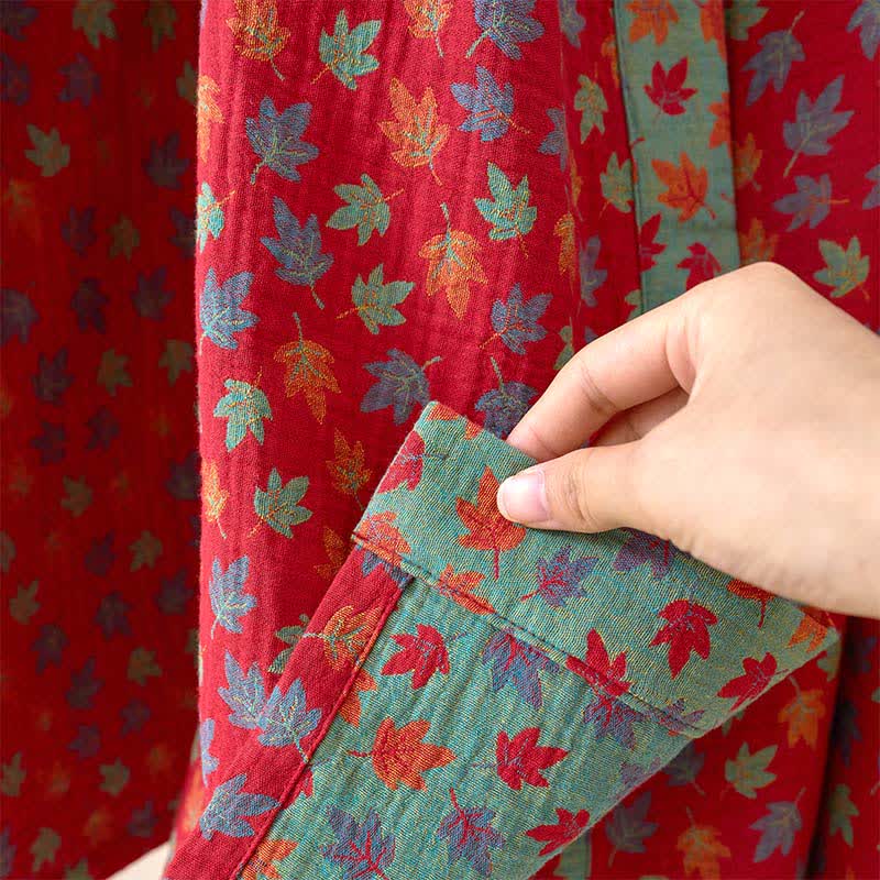 Maple Leaf Organic Cotton Kimono Robe - image 12